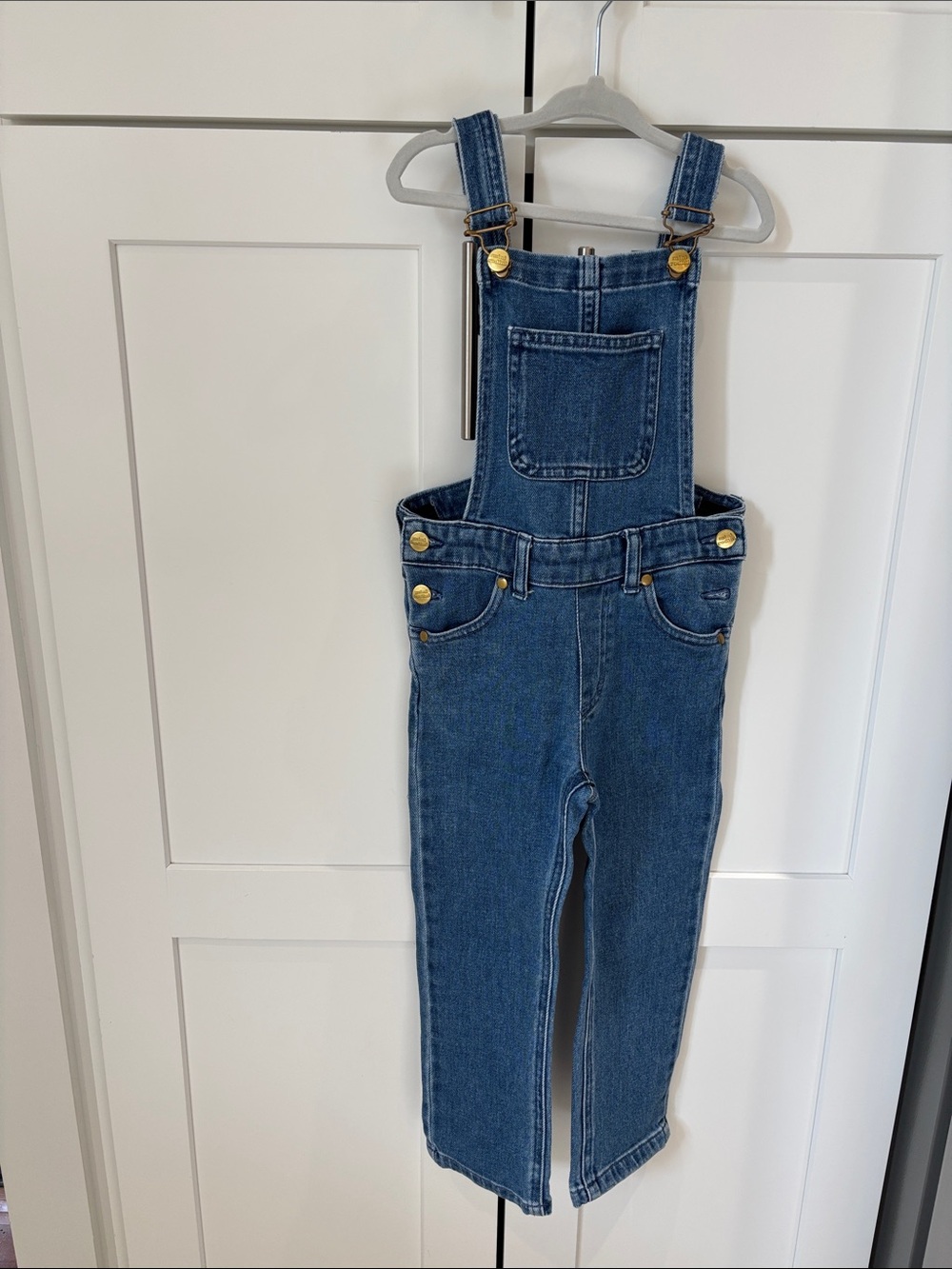 Mini Rodini Kids Blue Denim Overalls - Classic Adjustable Straps